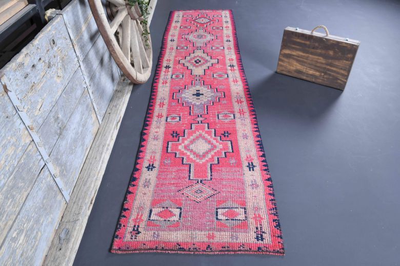 3x11 Handwoven Wool Vintage Runner Rug