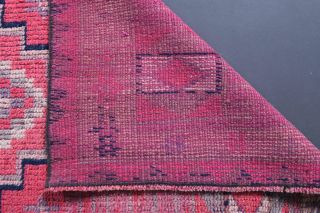 3x11 Handwoven Wool Vintage Runner Rug - Thumbnail