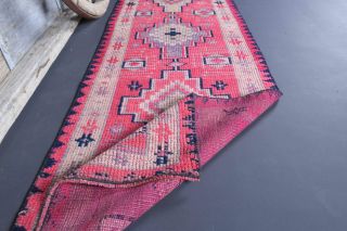 3x11 Handwoven Wool Vintage Runner Rug - Thumbnail