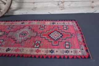 3x11 Handwoven Wool Vintage Anatolian Runner Rug - Thumbnail