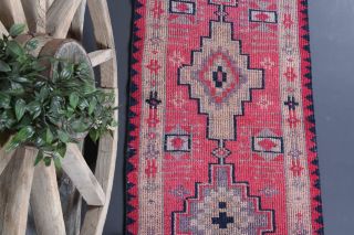 3x11 Handwoven Wool Vintage Anatolian Runner Rug - Thumbnail