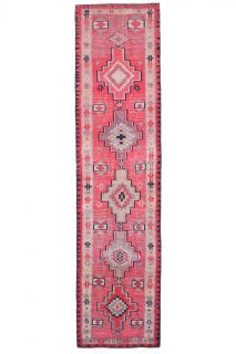 3x11 Handwoven Wool Vintage Anatolian Runner Rug - Thumbnail