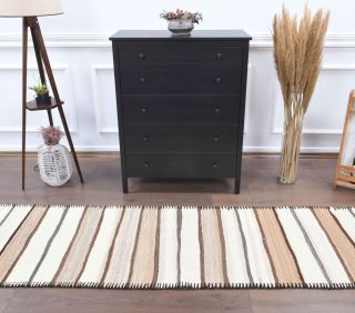 3x11 Hand-Knotted Vintage Runner Rug - Thumbnail