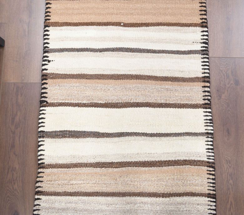 3x11 Hand-Knotted Vintage Runner Rug