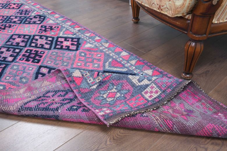 3x11 Hand-Knotted Vintage Anatolian Runner Rug