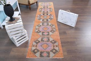 3x11 Wool Vintage Runner Rug - Thumbnail