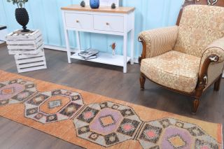 3x11 Wool Vintage Runner Rug - Thumbnail