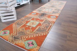 3x11 Wool Vintage Runner Rug - Thumbnail