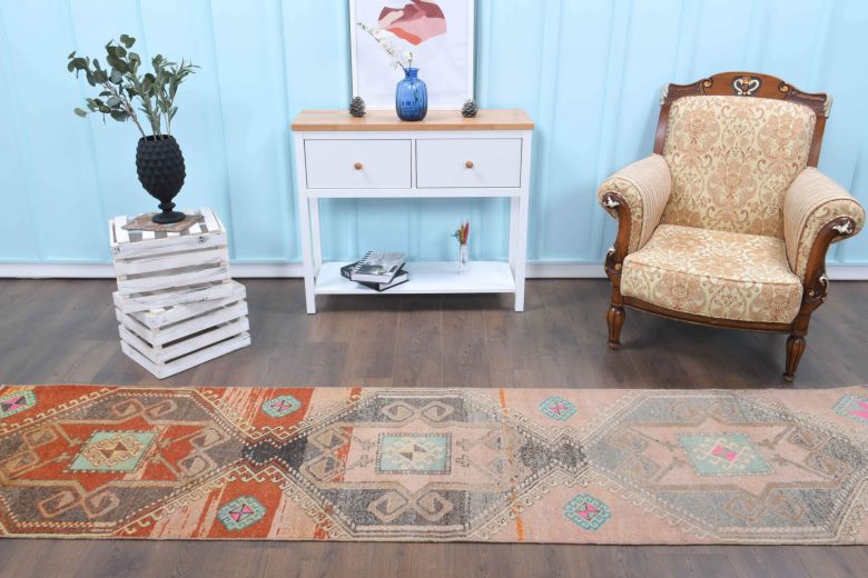 3x11 Wool Vintage Runner Rug