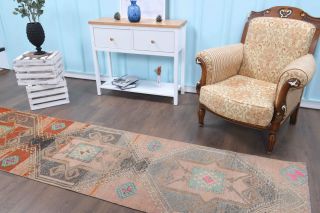 3x11 Wool Vintage Runner Rug - Thumbnail