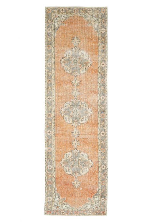 3x11 Wool Vintage Anatolian Runner Rug