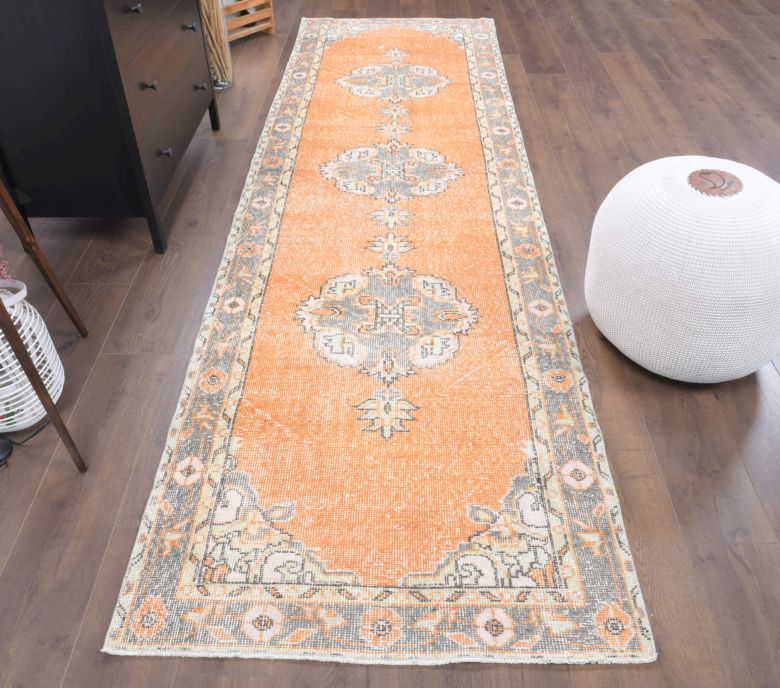 3x11 Wool Vintage Anatolian Runner Rug
