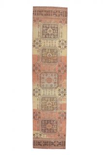 Multi Color Vintage Runner Rug - Thumbnail