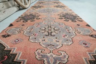 3x12 Vintage Handwoven Oriental Rug Runner - Thumbnail