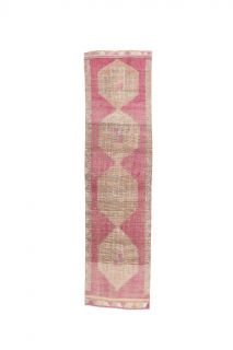 Vintage Pink Runner Rug - Thumbnail