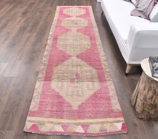 Vintage Pink Runner Rug - Thumbnail