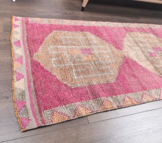 Vintage Pink Runner Rug - Thumbnail