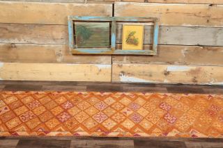 Vintage Orange Runner Rug - Thumbnail