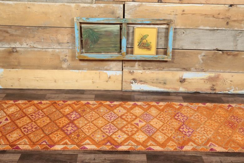 Vintage Orange Runner Rug