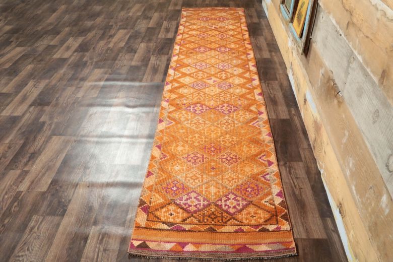 Vintage Orange Runner Rug