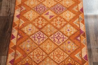 Vintage Orange Runner Rug - Thumbnail