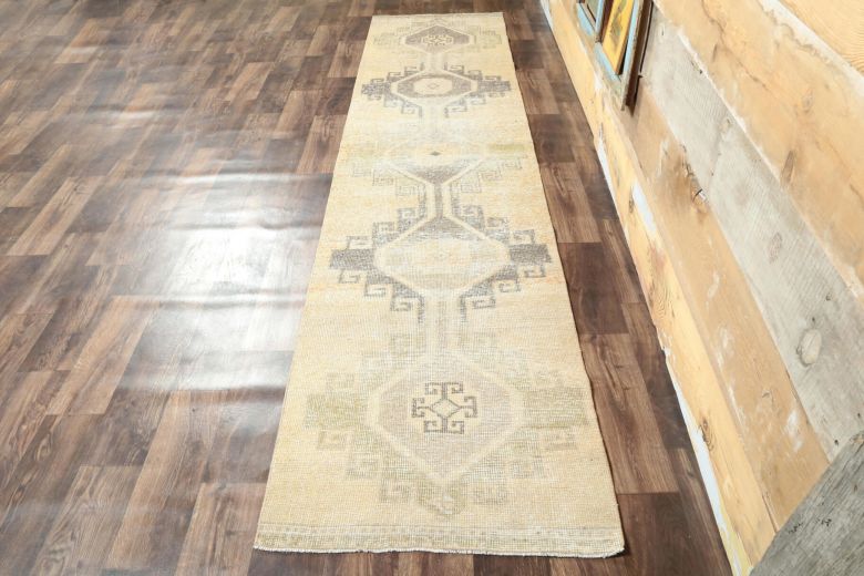 Vintage Yellow Runner Rug