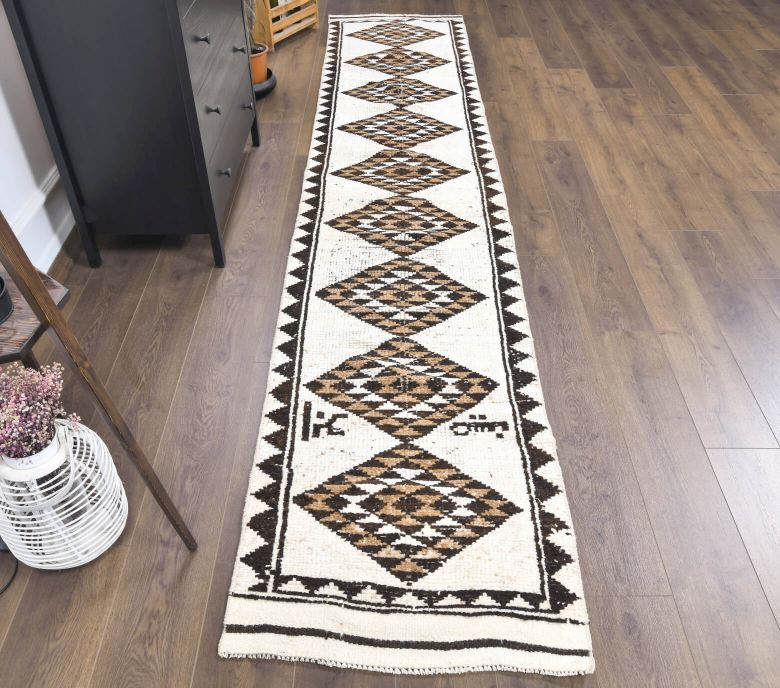 Beige Vintage Runner Rug