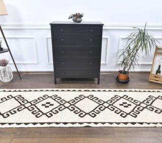 Beige Vintage Runner Rug - Thumbnail