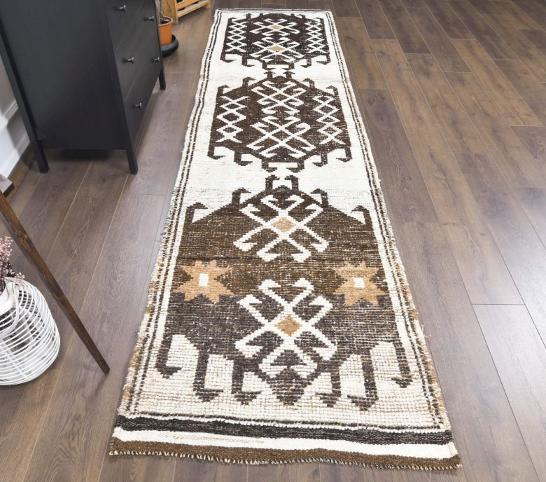 Vintage White Runner Rug