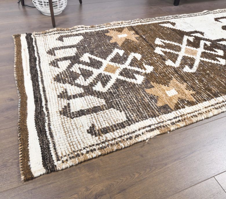 Vintage White Runner Rug