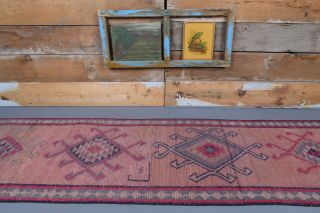 Ikat Design Vintage Runner Rug - Thumbnail