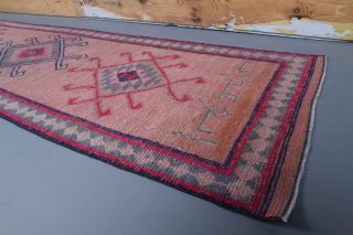 Ikat Design Vintage Runner Rug - Thumbnail