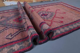 Ikat Design Vintage Runner Rug - Thumbnail