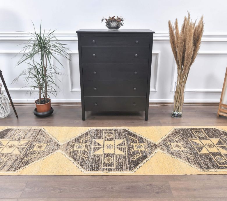 Yellow Vintage Runner Rug