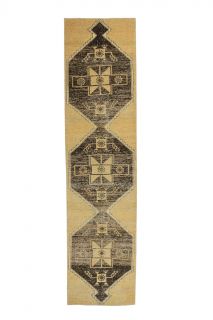 Yellow Vintage Runner Rug - Thumbnail