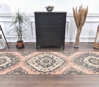 Oriental Vintage Runner Rug - Thumbnail