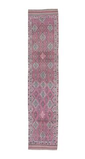 Vintage Purple Runner Rug - Thumbnail