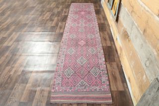 Vintage Purple Runner Rug - Thumbnail