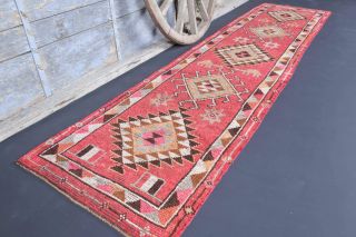3x12 Wool Vintage Anatolian Runner Rug - Thumbnail