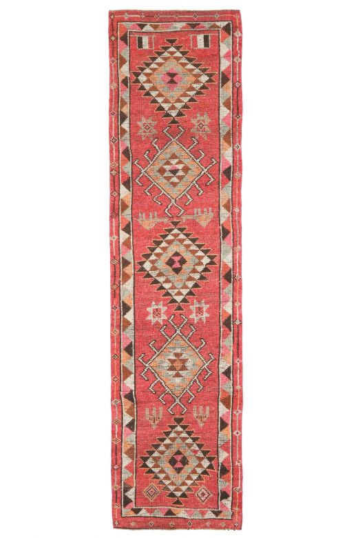 3x12 Wool Vintage Anatolian Runner Rug
