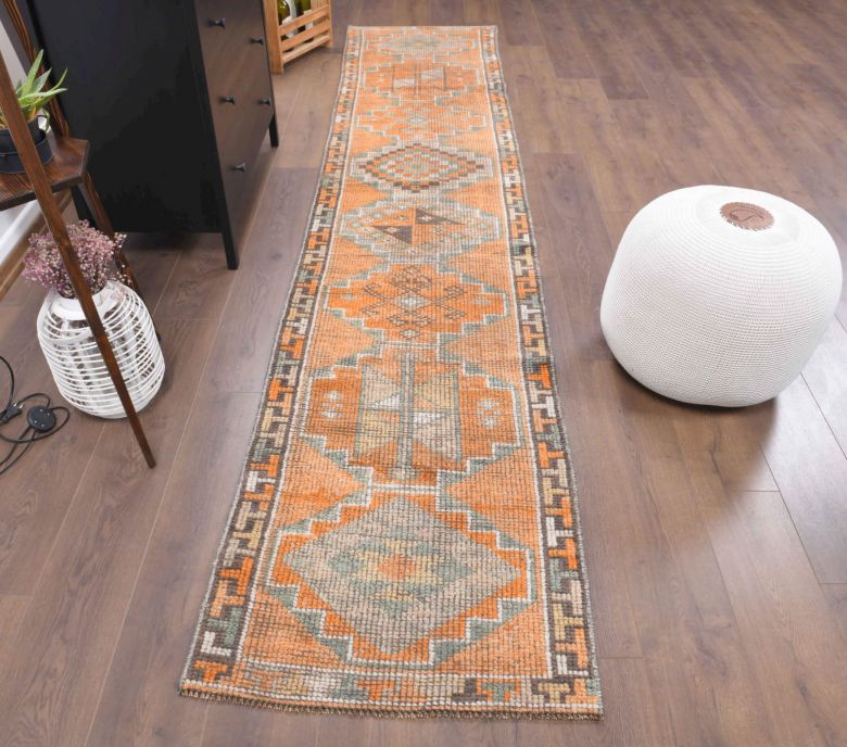 3x12 Wool Vintage Anatolian Runner Rug