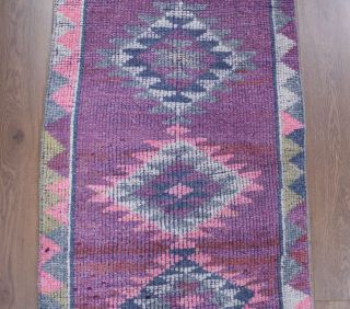 3x12 Wool Vintage Runner Rug - Thumbnail