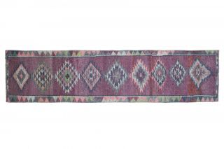 3x12 Wool Vintage Runner Rug - Thumbnail