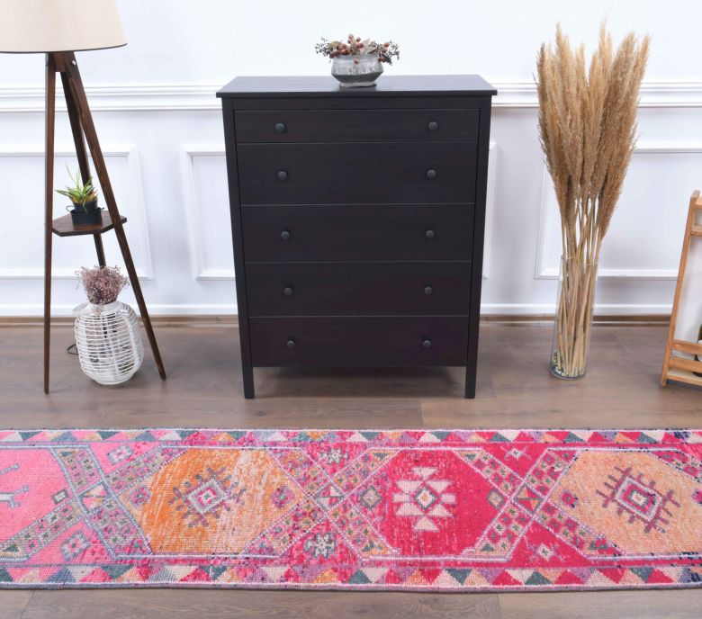 3x12 Wool Vintage Anatolian Runner Rug