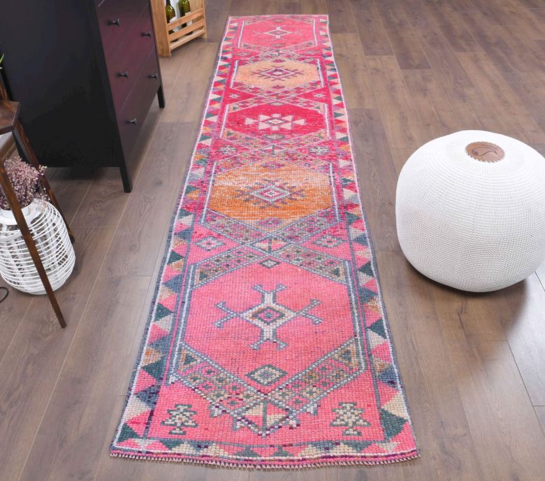 3x12 Wool Vintage Anatolian Runner Rug