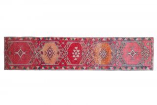3x12 Wool Vintage Anatolian Runner Rug
