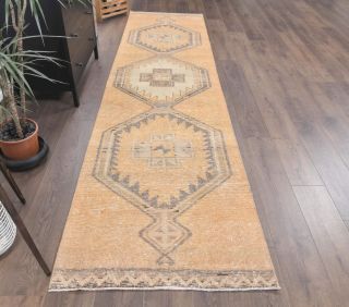 Vintage Pastel Orange Runner Rug - Thumbnail