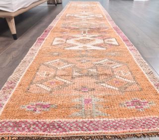 Vintage Orange Runner Rug - Thumbnail