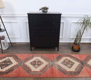 Vintage Red Runner Rug - Thumbnail