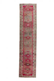 Vintage Pink Runner Rug - Thumbnail